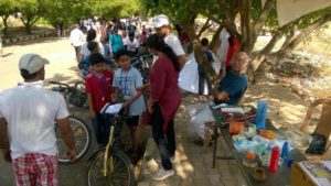 The Cycle Day in collaboration with Repair Cafe at Sanjaynagar in North of the city. The number of children volunteers was overwhelming